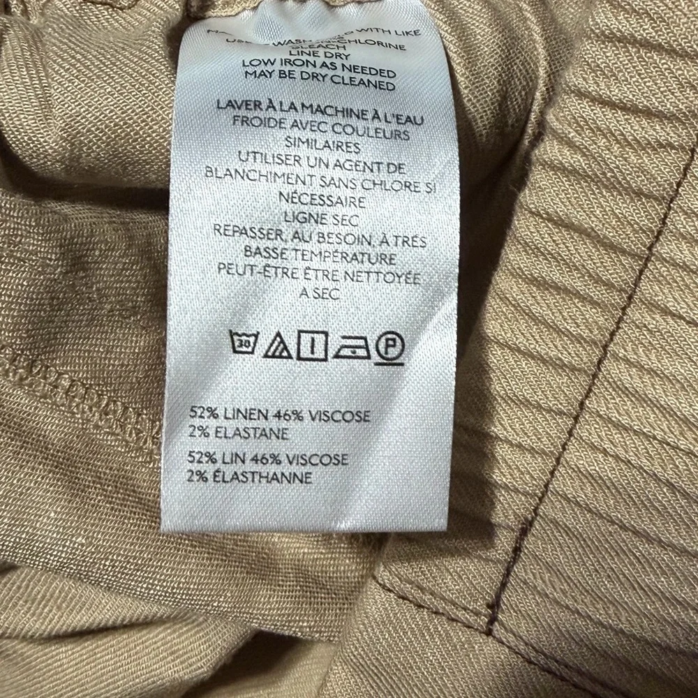 Anthropologie | Maeve La Ponche pull on tan shorts size XL